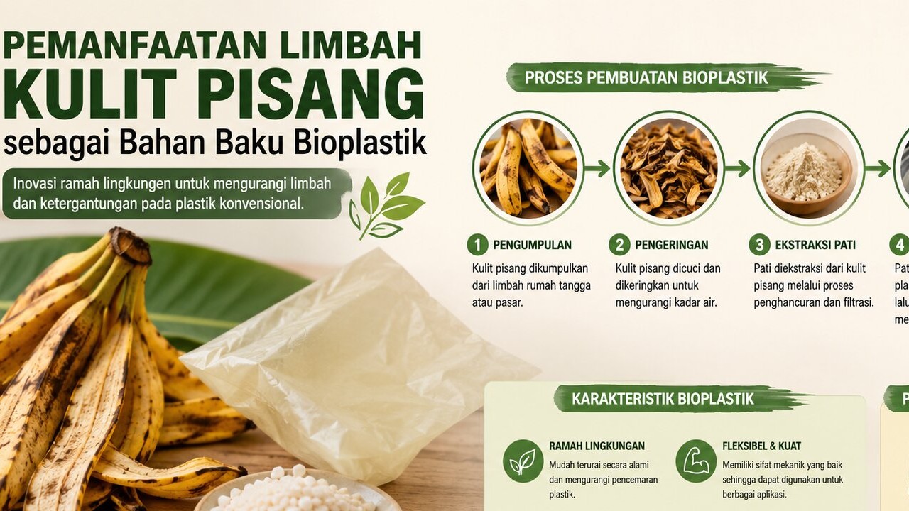 Pemanfaatan Limbah Kulit Pisang sebagai Bahan Baku Bioplastik